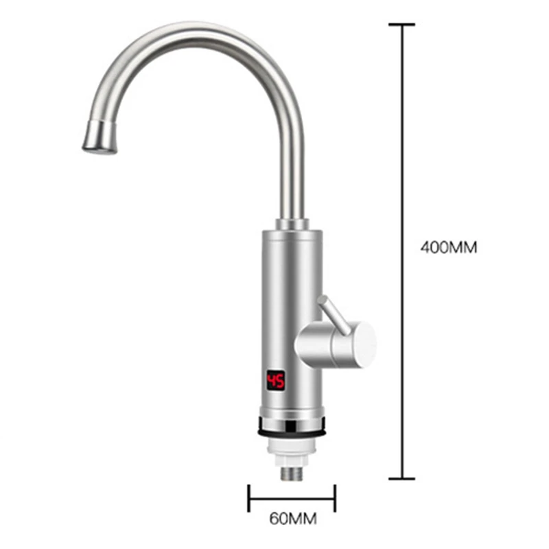  Stainless Steel Tap Instantaneous Water Heater Faucet with Water Heater Kitchen Instant Heating Tap - 4000390968533