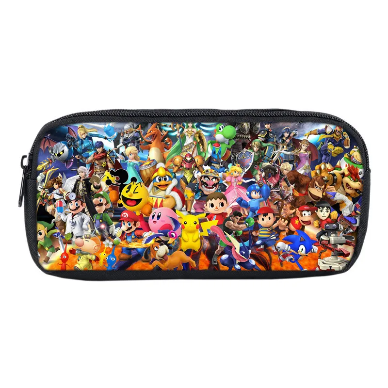 19 Mochila Sonic пенал для детей, школьные сумки для мальчиков и девочек, сумка для детского сада с изображением Марио, маленькие детские сумки - Цвет: 19