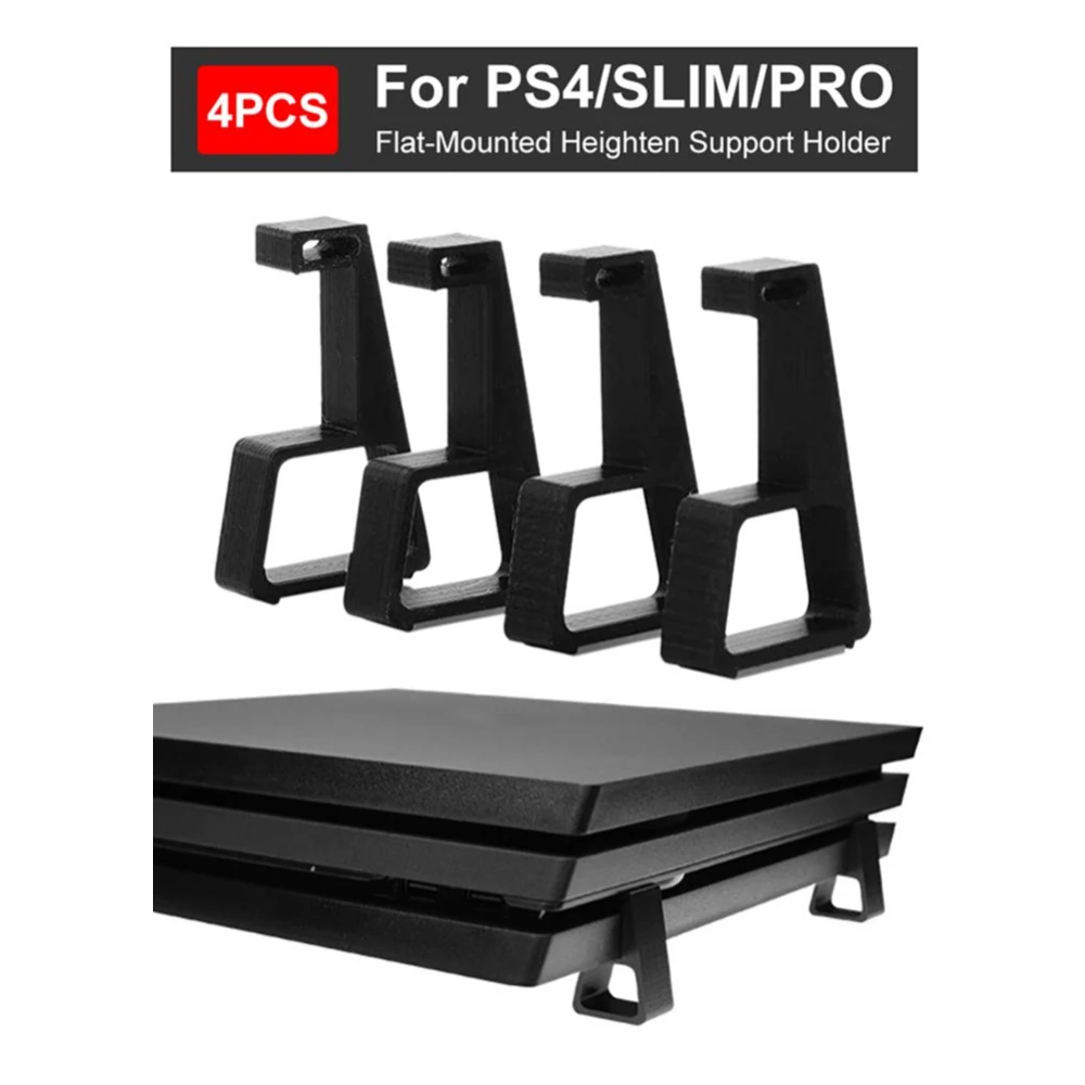 

4Pcs For PS4 Accessories Bracket For Playstation 4 For Slim Pro Feet Stand Console Horizontal Holder Game Machine Cooling Legs