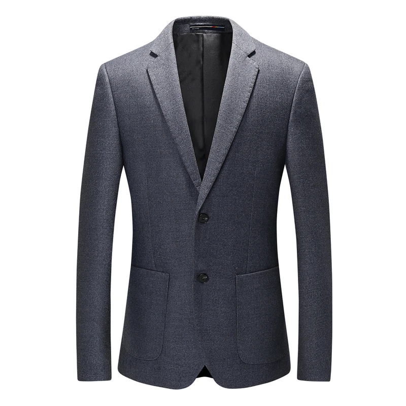 MOGU Blazer décontracté pour homme, couleur unie, Slim, à simple boutonnage, costume masculin