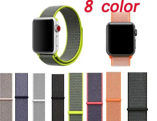 

Sport loop for apple watch nylon band 38mm 42mm 40mm 44mm for iwatch strap bracelet series 5/4/3/2/1 breathabe