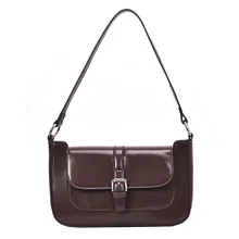 Винтажная женская сумка, новинка, повседневная кожаная сумка на плечо с застежкой, модная сумка-мессенджер с клапаном, модная сумка с подмышками, посылка