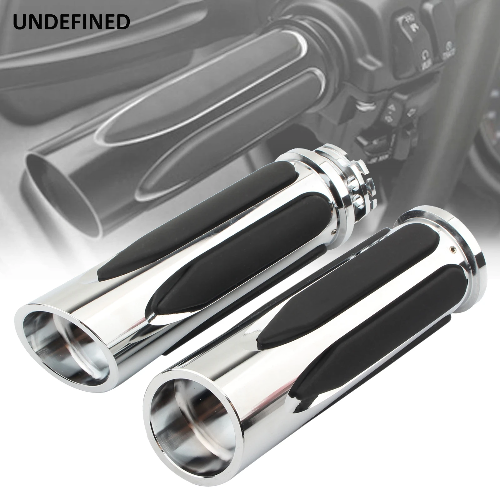 Amazicha Poignées de moto noires de 2,5 cm compatibles avec Harley Davidson Touring Sportster Dyna Softail VRSC XL XR Suzuki Yamaha Bobber Chopper