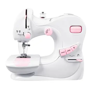 

Mini Sewing Machine Built-in Light Mending Machine Dual Speed Double Thread Stitching Electric Pedal Sewing EU Plug Small Gadget