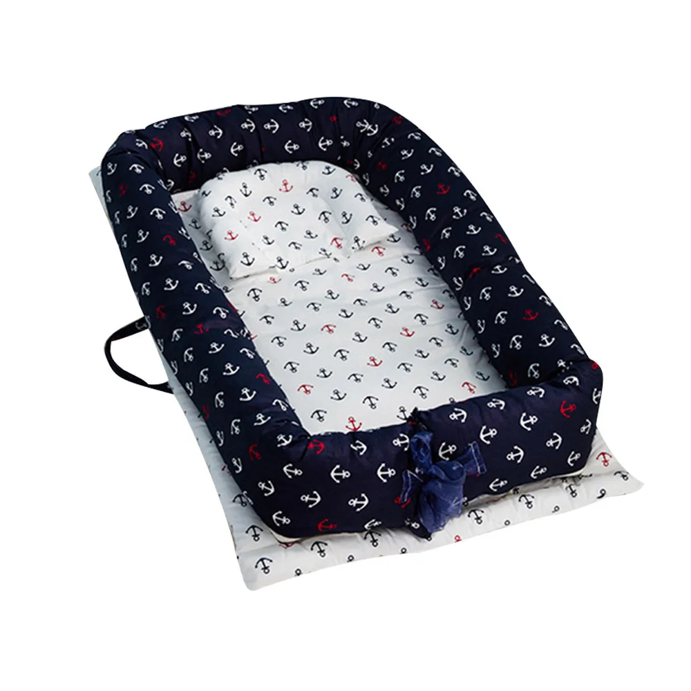 Складная бионическая кровать портативный малыш хлопок Колыбель детская кроватка бампер для сна детское гнездо для новорожденных игровой коврик дорожная кровать J75
