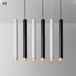 Led suspension down lamp cylindrical chandelier Nordic front desk bedroom creative art chandelier honeycomb design