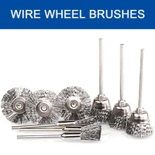 

5Pcs 3mm Shank Stainless Steel Wire Wheel Wire Brush Polishing Wheel Brush for Drill Rotary Tool Cleaning Grinding Polished