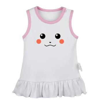 

Pikachu Pokemon Wearing Ash Hat Pikachu Pokemon Design Newborn Baby Girls Dresses Toddler Sleeveless Dress Infant Cotton Clothes