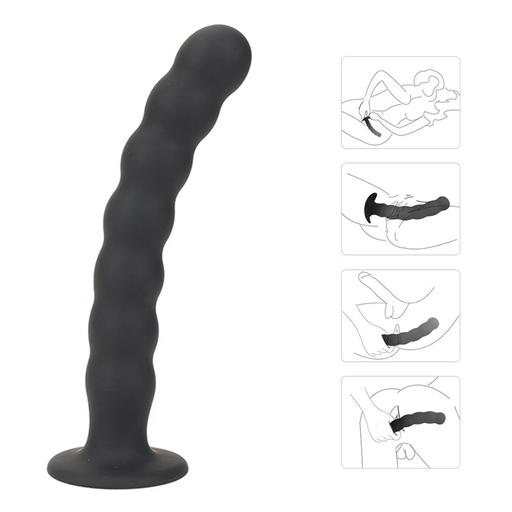 Plug Anal masseur de Prostate produits sexuels l stimulateur avec forte ventouse Silicone perle gode jouets sexuels pour_voghion.com