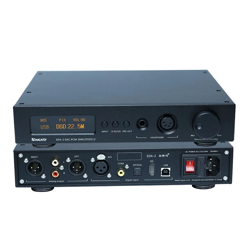 Singxer SDA-2 Decoding Audio Decoder Headphone Amplifier DSD512 AK4497EQ DAC Hifi Professional amplifier