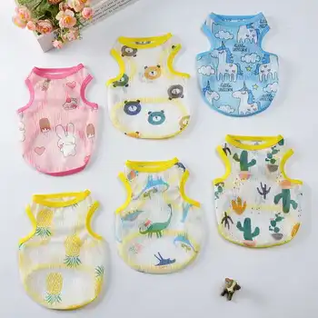 

Summer Cat Dog Vest for Small Dogs Cats Breathable Pet Clothes Puppy Cat Tshirt Yorkshire Shih Tzu Shirts Dog Mascota Costume