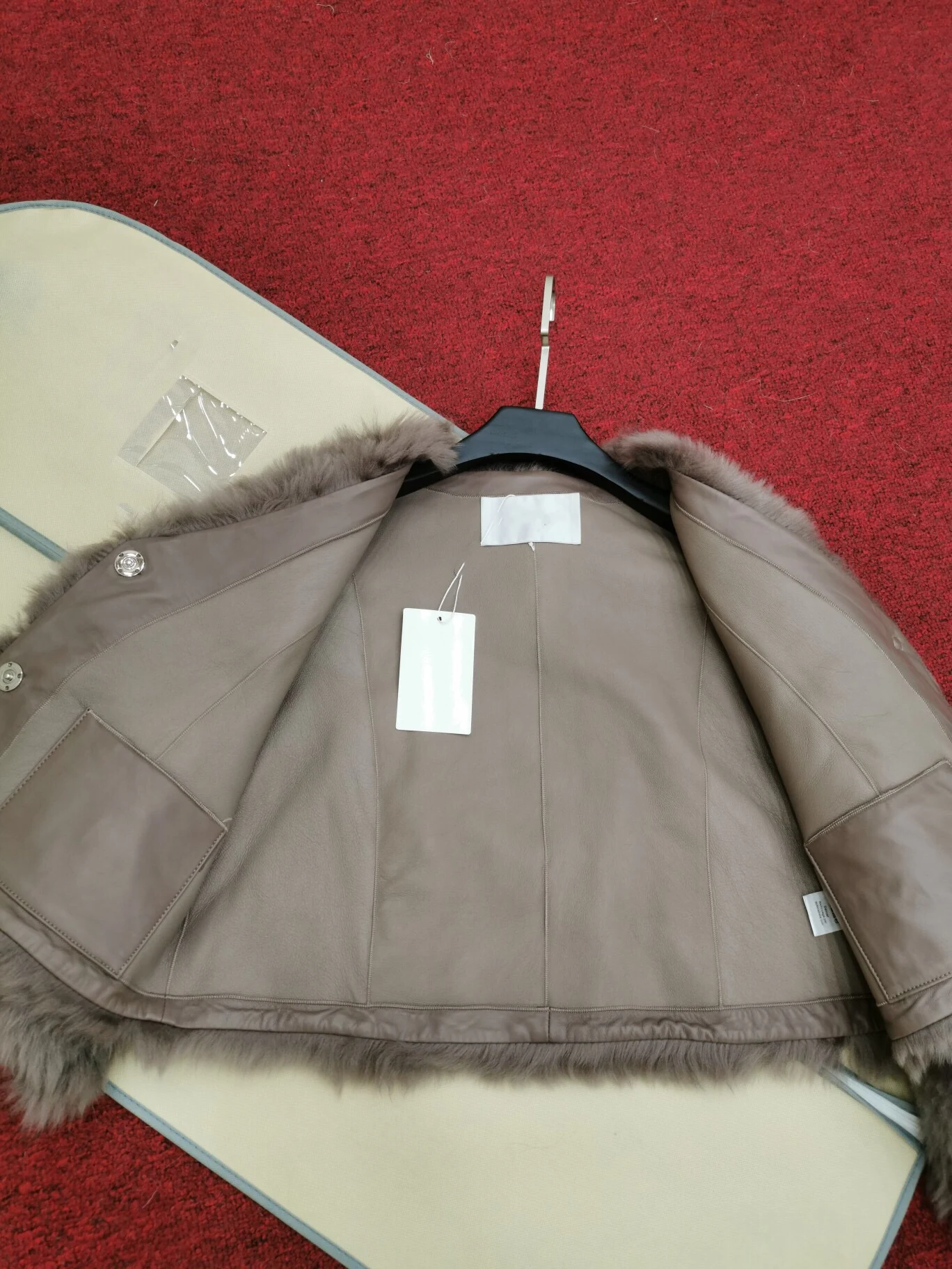 2010 New Arrival Spring Clothes Women High Quality Wool Sheepskin White Brown Turquoise Jacket Fashion V Neck Thick Fur Coat