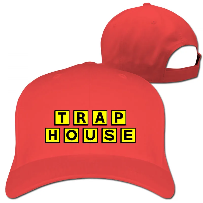 Бейсбольная кепка TRAP HOUSE для мужчин и женщин, Кепка-Дальнобойщик, модная Регулируемая Кепка - Цвет: 1-Red