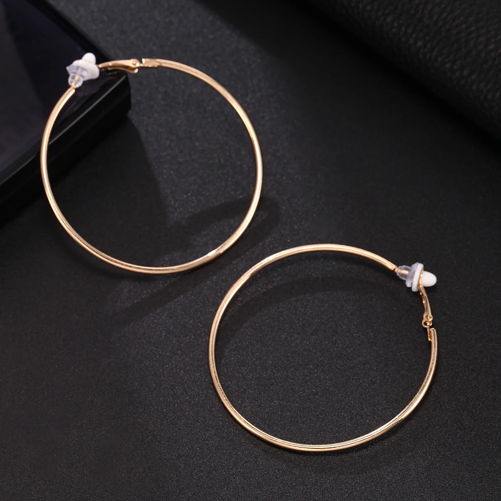 Fashion Simple Women's clip Earrings Large Round Non Piercing Women Girls earring ear clip earrings clip earrings ear clip
