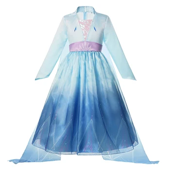 

Fancy Baby Girl Princess Dresses for Girls Elsa Costume Bling Synthetic Crystal Bodice Elsa Party Dress Kids Snow Queen Cosplay