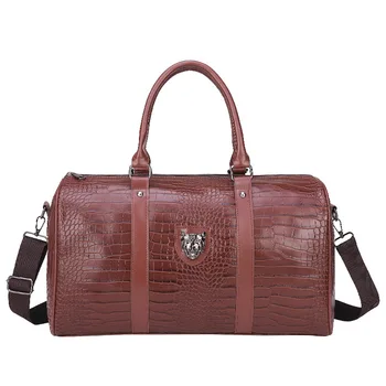 

New European and American Style Crocodile Pattern Travel Bag Portable Storage Bag Sports Bag Fitness Bag Packing Cubes