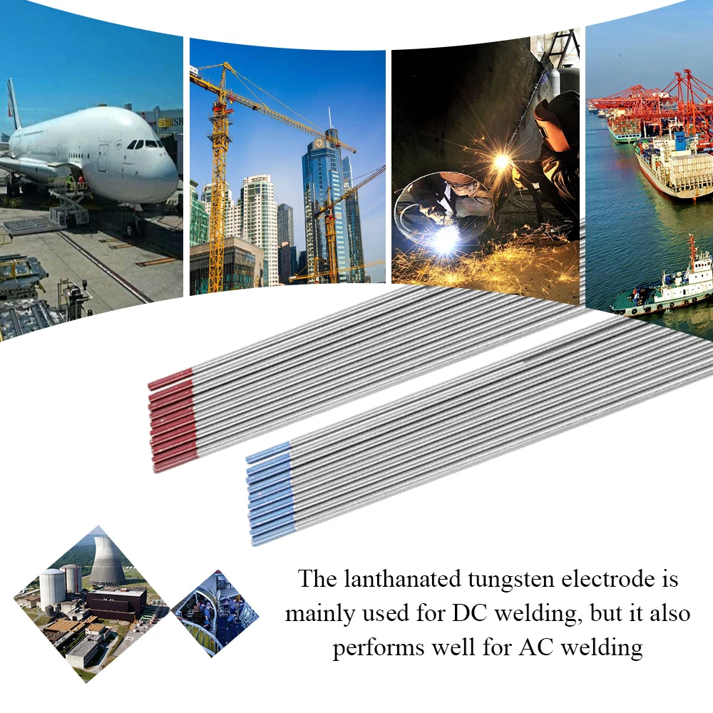 

10pcs Fine Quality Lanthanated Tungsten Electrodes Tungsten Rod Welding Accessories