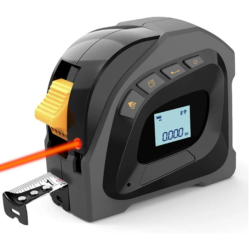 US $26.46 Tape Measure MInchFt Distance Area And VolumeBuilding Measurement Tool LCD Display USB Charging