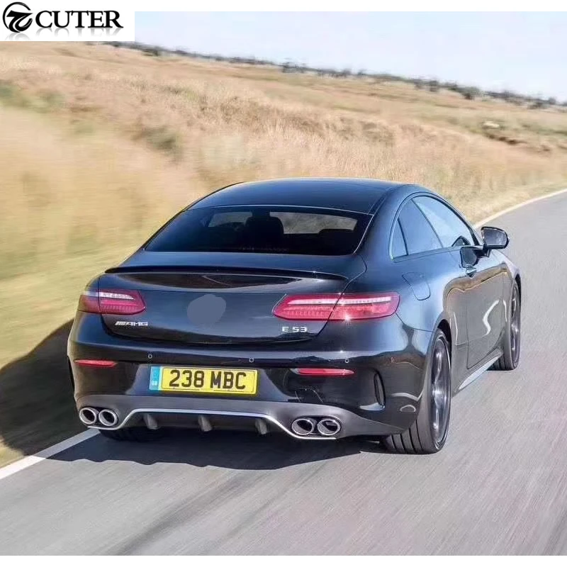 C238 E300 E Coupe E53 AMG стильная выхлопная труба из нержавеющей стали PP Диффузор заднего бампера для Mercedes Benz C238 E coupe