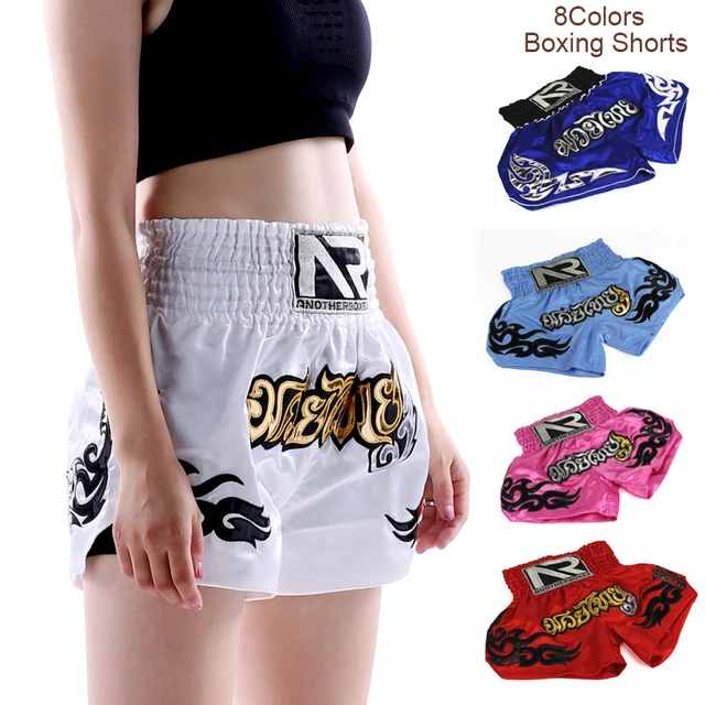 Pantalones cortos de boxeo MMA para hombre y mujer, Shorts de secado rápido  para Kickboxing, Kick Boxing, Bjj, Fitness Grappling Sanda Trunks