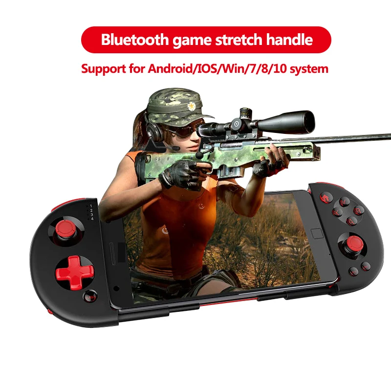 Беспроводной Bluetooth контроллер геймпад выдвижной джойстик для Android/IOS смартфон для планшетных ПК Android tv Box