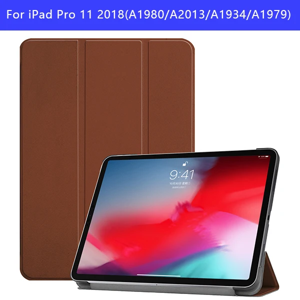 Чехол для планшета для ipad pro 11, однотонный чехол из ТПУ, чехол для нового ipad pro 11 с держателем для карандашей, Смарт, трехслойная подставка - Цвет: IPADPRO11 KST BN