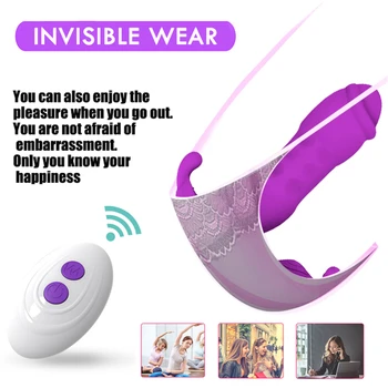 Female Wearable Dildo Panties Vibrator Telescopic Vibrators Wireless Remote Control Thrusting Anal Plug Adult Sex Toys For Women 5