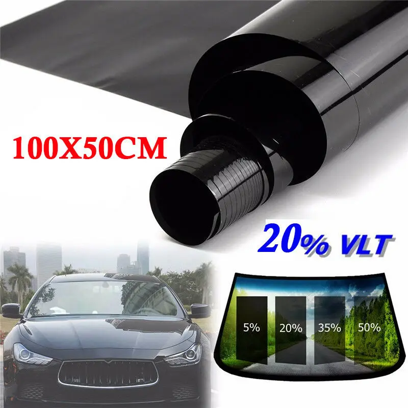 Аксессуар наклейка+ скребок оттенок 20% VLT черная пленка наклейка Замена 100x50 см окно высокое качество запасная