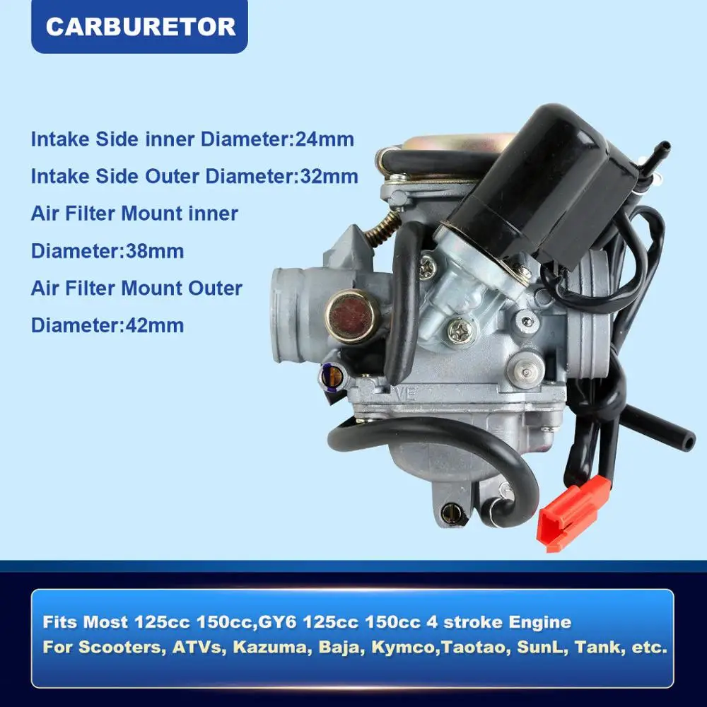 Карбюратор Carb для скутера GY6 125 150cc ATV Kazuma Baja Kymco Taotao SunL Tank Gokart Roketa motorcycle|carb parts|carb