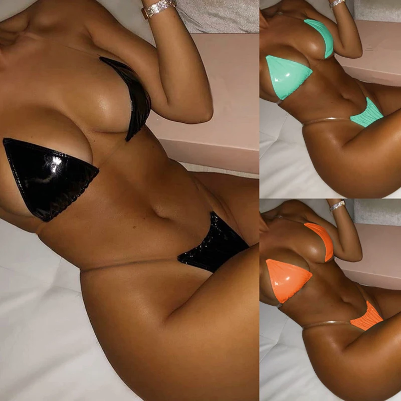 Sexy micro bikini set high cut swimwear women bathing suit Push up swimsuit bathers Brazilian bikini Neon biquini new