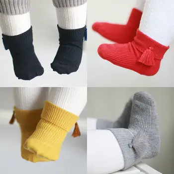 

Lovely Baby Girls Tassel Short Socks Infant Newborn Toddler Ankle Socks 0-4Y Autumn Winter warm suit