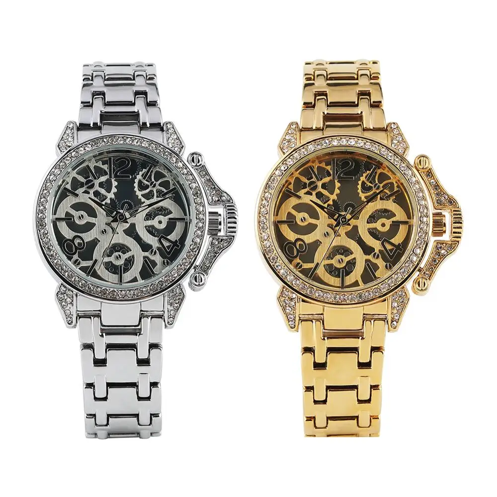 

Women's Watches Luxury Diamond-encrusted Quartz Watch for Ladies Alloy Band with Hook Buckle Wristwatc