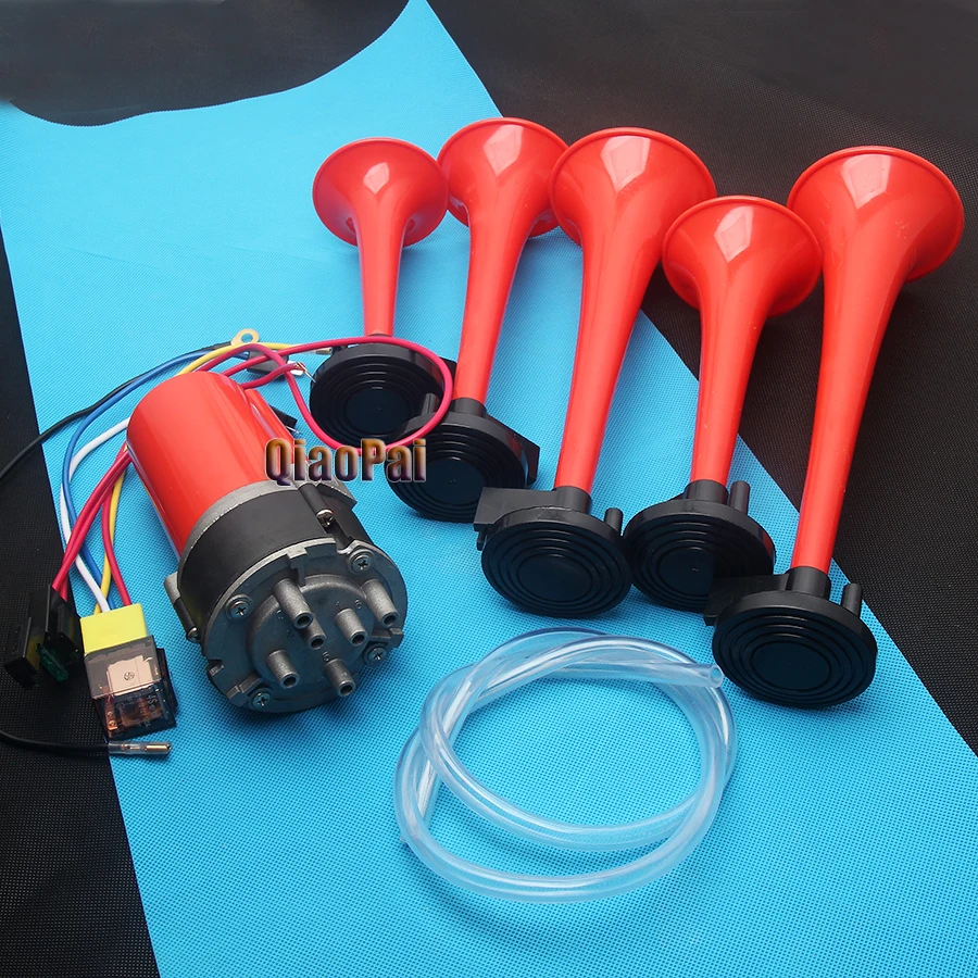 Автомобильный воздушный компрессор Refit 12 В музыкальный рожок с красным громким