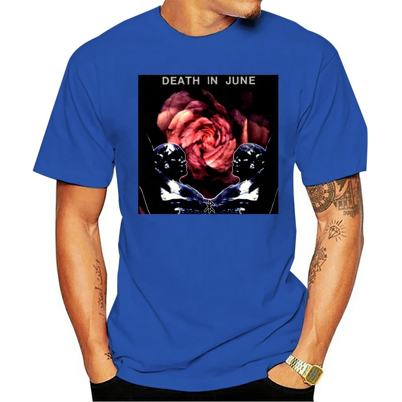 

2020 Leisure Fashion 100% Cotton O-neck T-shirt NEW Rare - - Death In June - Rose Clouds Of Holocaust - Top Black USA Sz