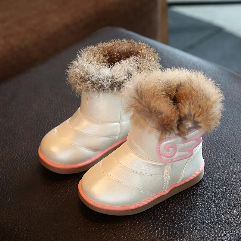 

Sinered 2018 Winter children's shoes snow boots baby warm cotton shoes for boys girls thickening kid's non-slip boots size21-30