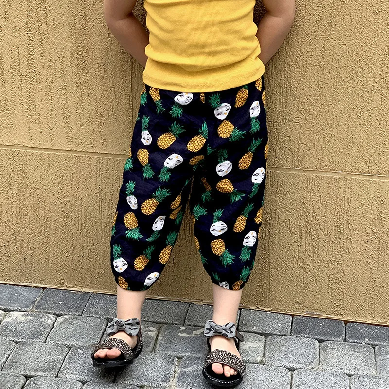 

2019 Childrenswear New Products Summer Thin Printed Tatting Anti-Pattern Pants Men And Treasure Baby GIRL'S Lantern Pants Beam L