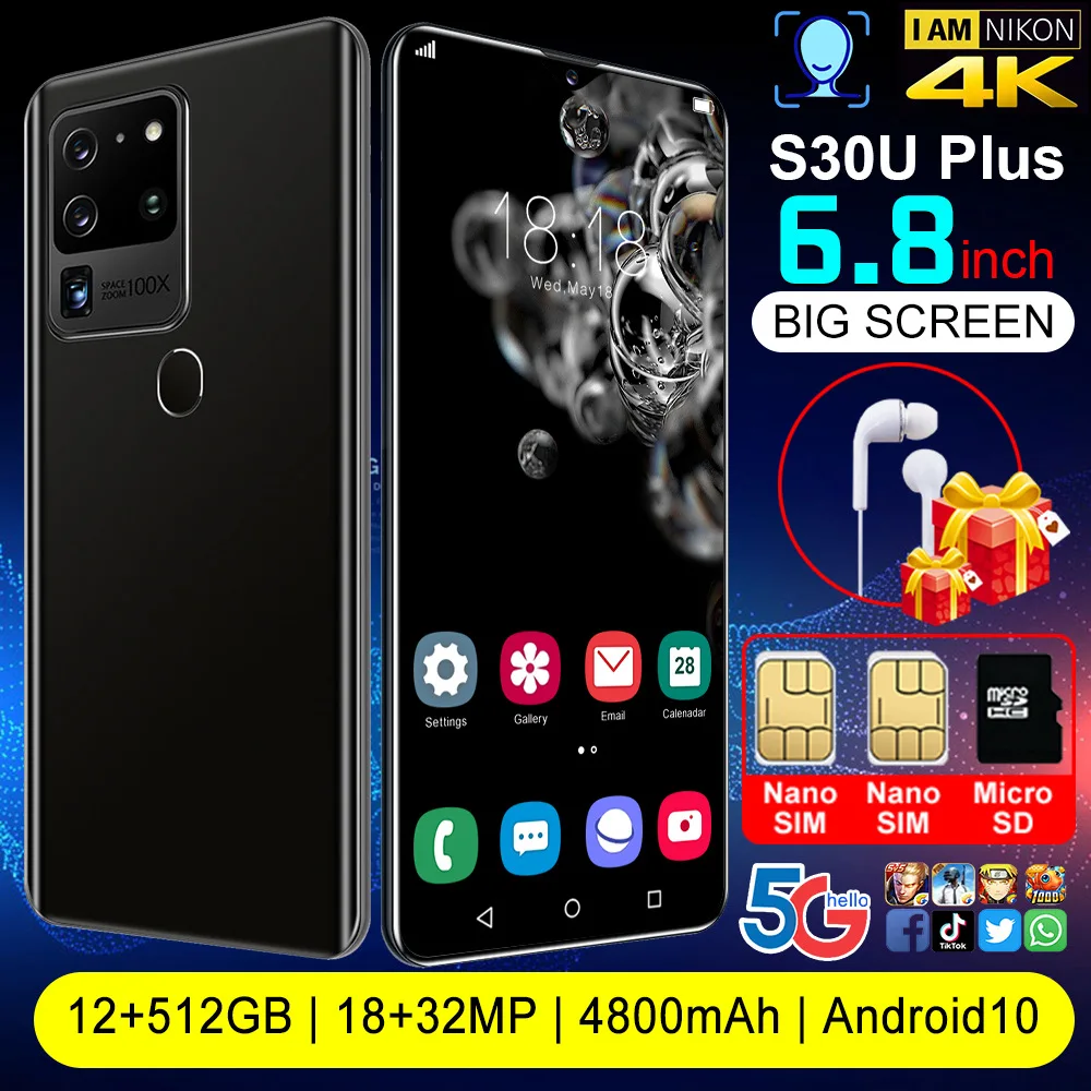 S30U Plus Mobile Phone 6.8 Inch Global Version