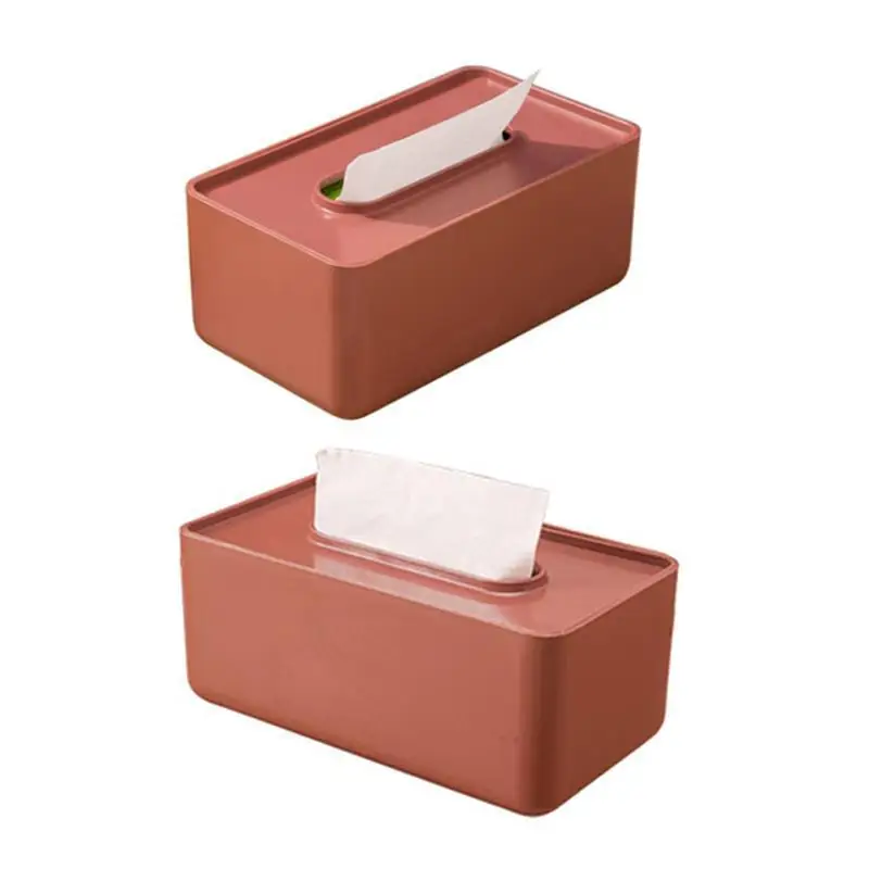 1pc Household Tissue Box Desktop Tissue Container Toilet Waterproof Tissue Box Desktop Lightweight Storage Box