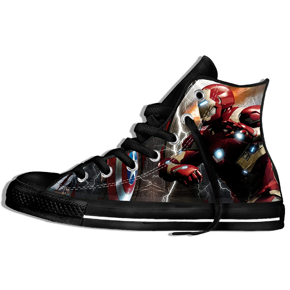 Кроссовки с принтом логотипа на заказ; поступление; популярные мужские кеды в стиле Мстителей Marvel; стильные кеды; Zapatos De Mujer - Цвет: Avengers 5