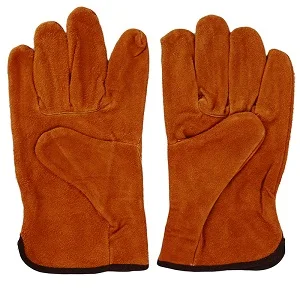 Лидер продаж, износостойкие Нескользящие двухслойные перчатки для электросварщика из воловьей кожи, мужские рабочие перчатки с защитой от трения - Цвет: Yellow