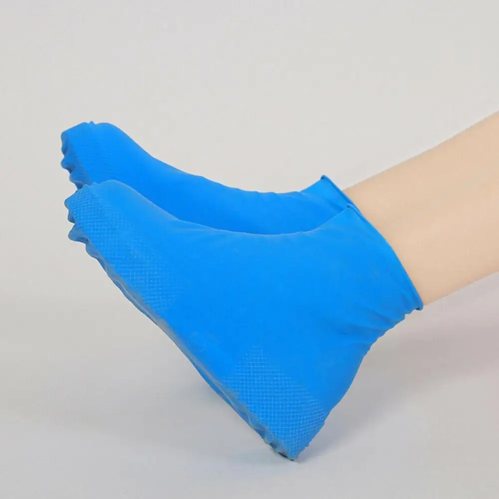 1 Pair Reusable Latex Waterproof Rain Shoes Covers Slip-resistant Rubber Rain Boot Overshoes S/M/L Shoes Accessories