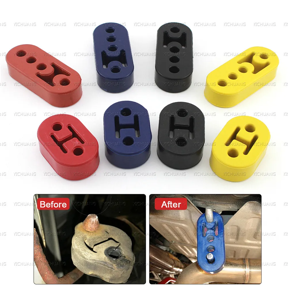 Auto Car Rubber Exhaust Tail Pipe Mount Brackets Hanger Insulator 2 Holes 4 Holes exhaust pipe hanger