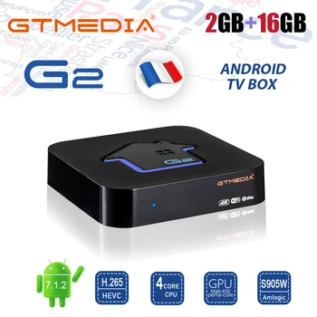 

Gtmedia G2 Smart TV Box Android 7.1 2G DDR+16G EMMC WIDEVINE Netflix 4K 3D video game Android TV BOX Media Player world iptv