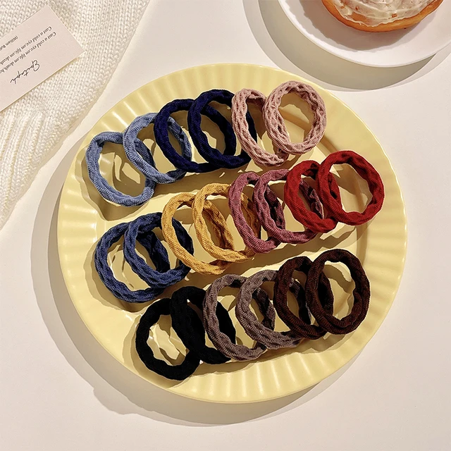 10/50/100 Pcs/Set Women Girls Colors Soft Scrunchies Elastic Hair Band Lady Lovely Solid Rubber Bands Female Hair Accessories 4-20 Pcs
