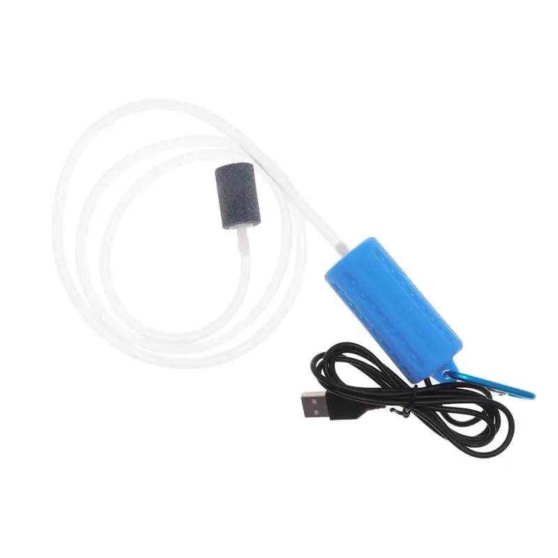 Серый Тихий USB маленький воздушный пузырьковый диск Камень аэратор для аквариума Пруд насос гидропонный кислородный шланг желтый - Цвет: Серый