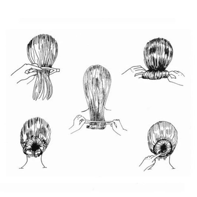 Двойной крючок зажим для волос приспособления для кос оплетка держатель аксессуар пончик производитель головная повязка, аксессуары для волос булочка производитель Wome Messy Bun