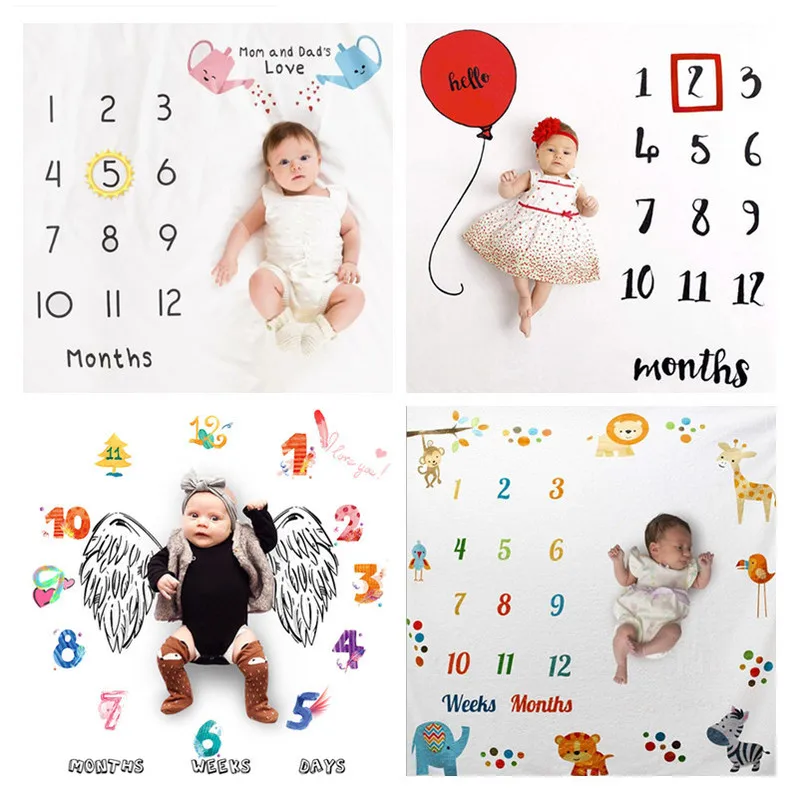 Manta para fotos de bebé, manta de fondo de fotografía para bebé recién nacido, manta mensual