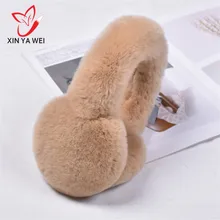 Новые меховые однотонные женские наушники осень и зима теплые и удобные унисекс лыжные меховые симпатичные наушники