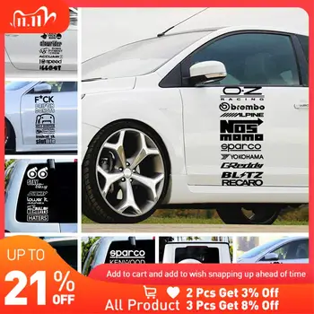 

Text Racing Door Decal Car Reflective Sticker Kit Waterproof Decoration Vinyl Sparco Decal Stickers Cool Auto Accessories