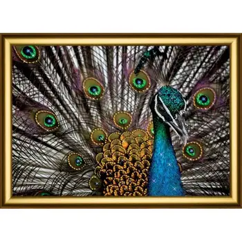 

Кс1033 set for making a picture with rhinestones "peacock"